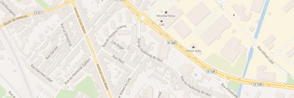 Plan du 300 Rue du Faubourg de Hem à Amiens