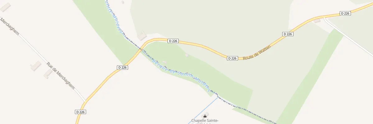 Plan du 2313 Rte de Watten à Merckeghem