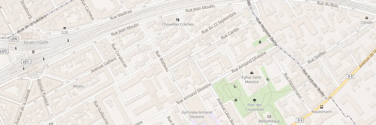 Plan du 25 Rue Cantin à Courbevoie