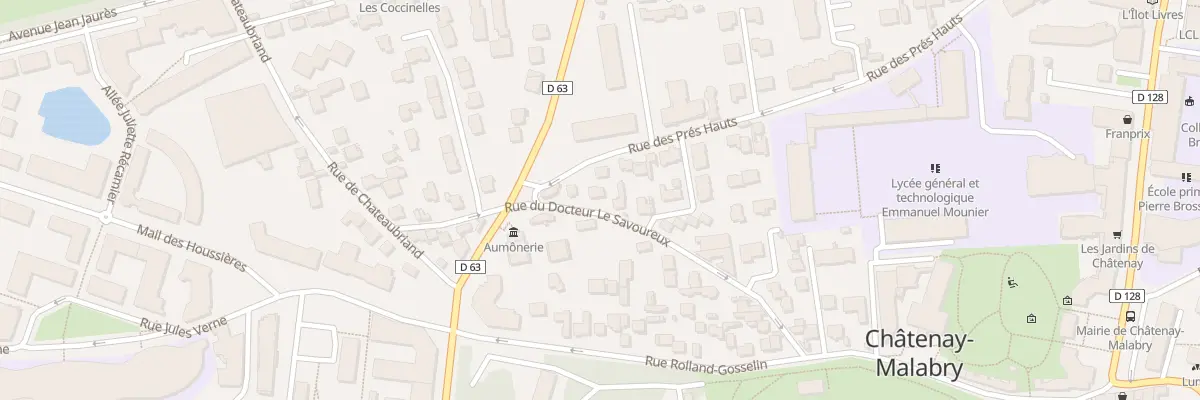 Plan du 62 Rue du Docteur le Savoureux à Châtenay-Malabry
