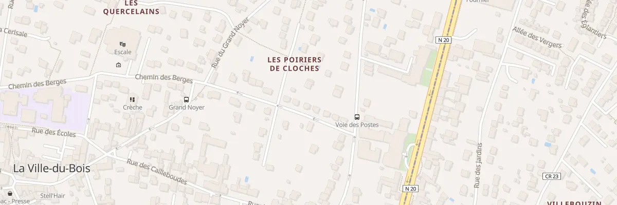 Plan du 21 Sen du Poirier de Cloches à La Ville-du-Bois