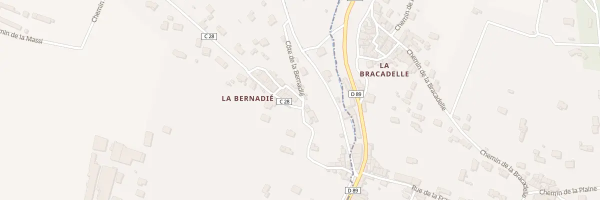 Plan du 2 Vc Hameau de la Bernadie à Castres