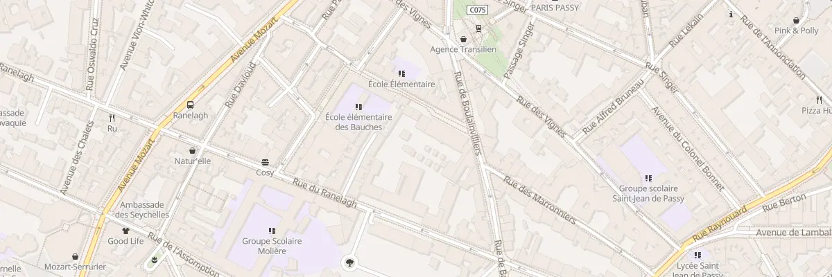 Plan du 5 Rue des Bauches à Paris 16e Arrondissement