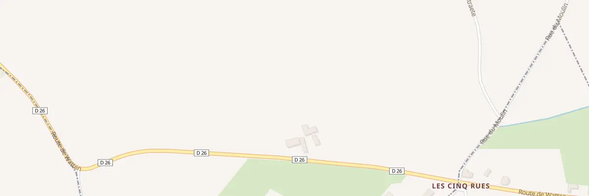 Plan du 22 Rte de Watten à Volckerinckhove