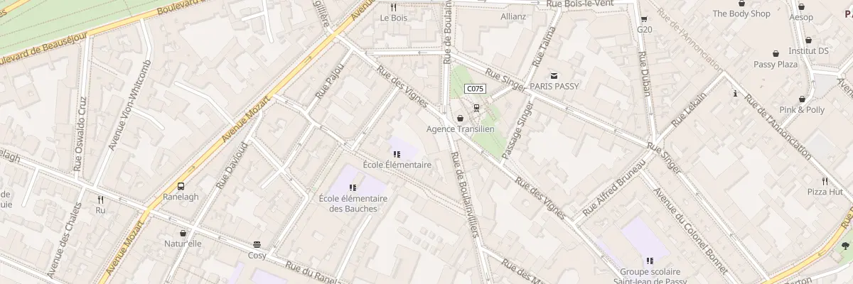 Plan du 49 Rue de Boulainvilliers à Paris 16e Arrondissement