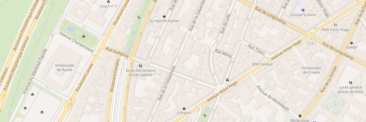 Plan du 105 Rue de la Faisanderie à Paris 16e Arrondissement