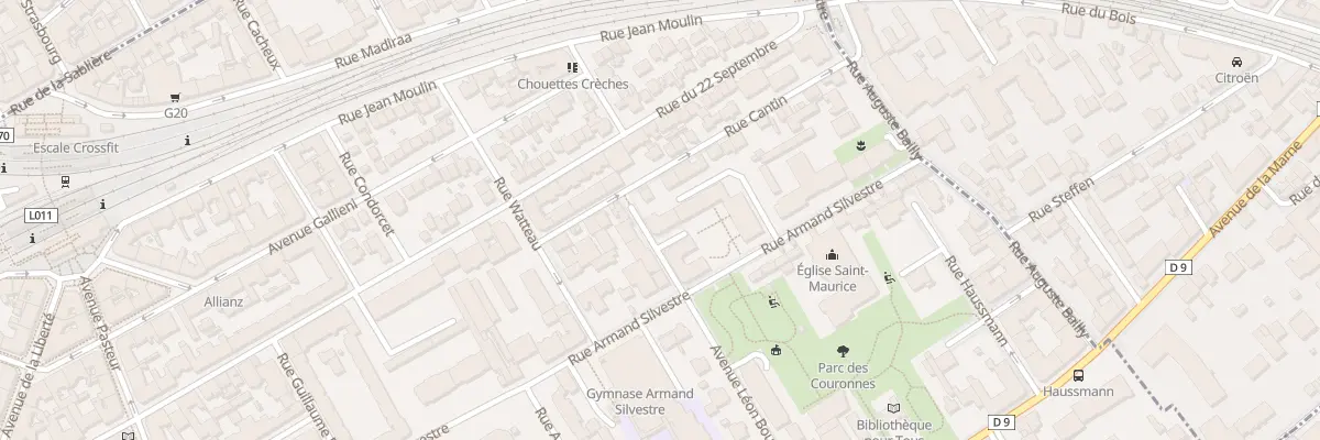 Plan du 1 Sq Léon De Bertalot à Courbevoie