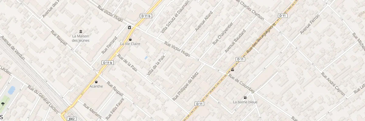 Plan du 11 Rue Victor Hugo à Bois-Colombes