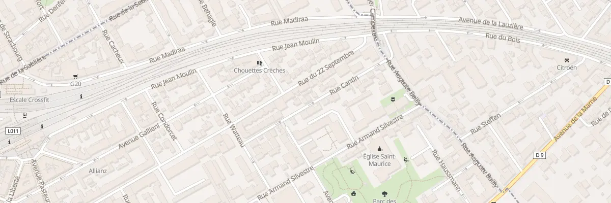 Plan du 10B Rue Cantin à Courbevoie