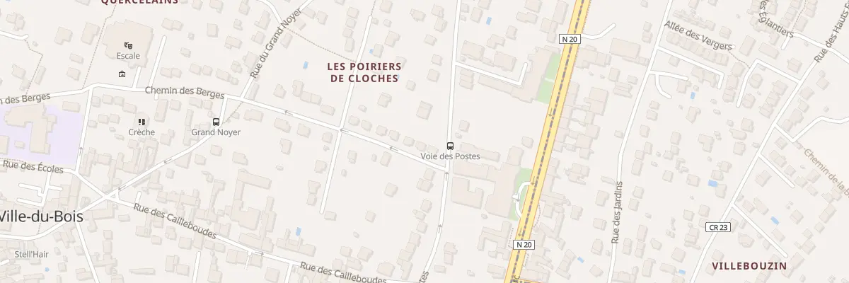 Plan du 27 Sen du Poirier de Cloches à La Ville-du-Bois
