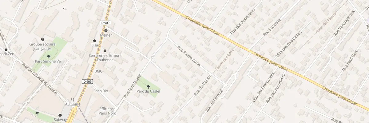 Plan du 8 Rue Pierre Curie à Eaubonne