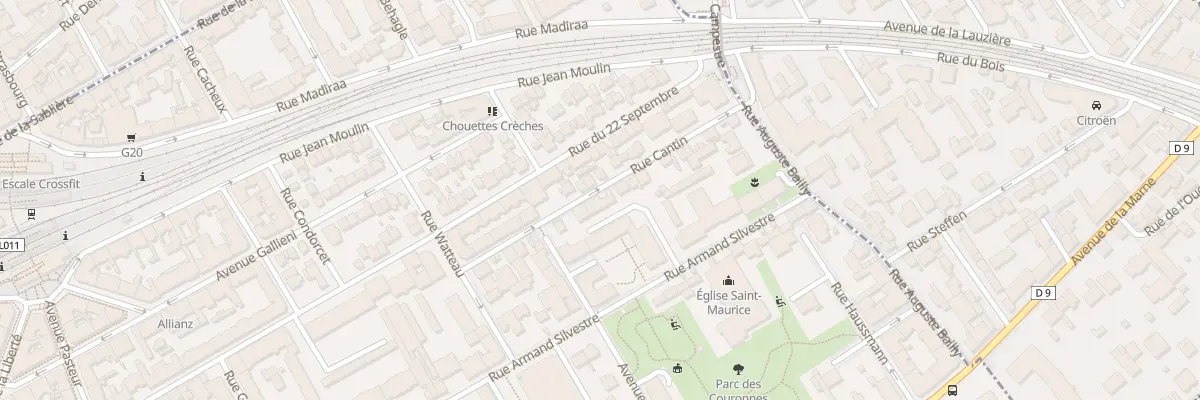 Plan du 15 Rue Cantin à Courbevoie