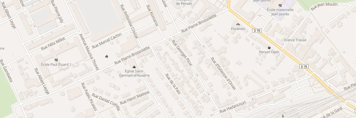 Plan du 20 Rue Georges Picot à Persan