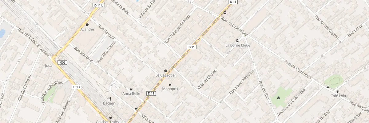 Plan du 92 Rue des Bourguignons à Asnières-sur-Seine