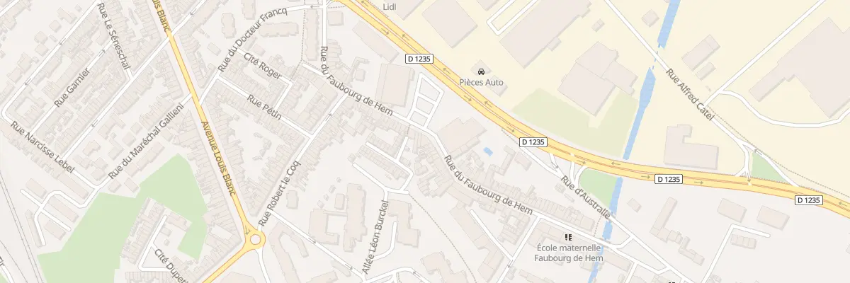 Plan du 219 Rue du Faubourg de Hem à Amiens