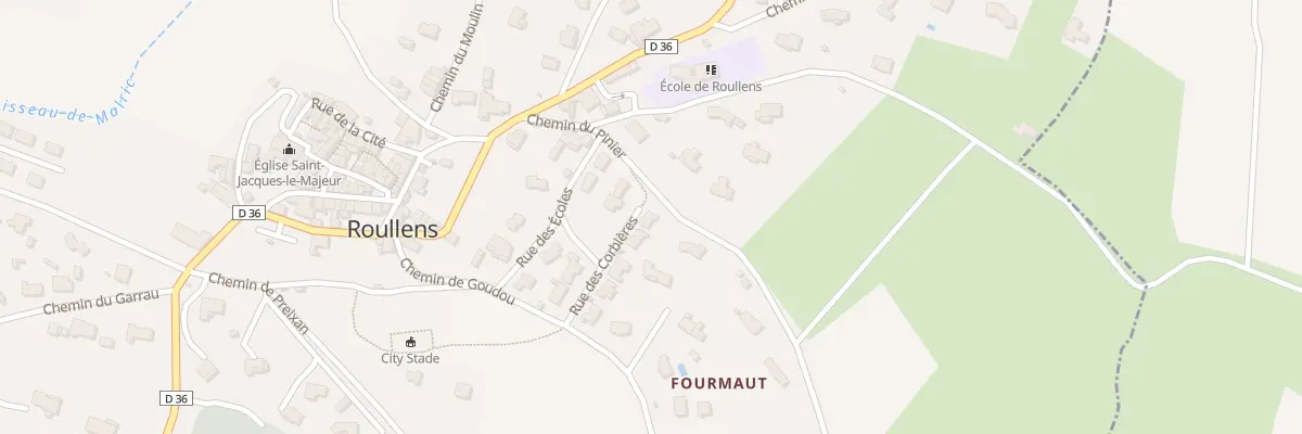Plan du 1 Rue des Corbieres à Roullens