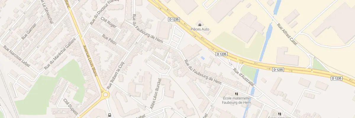 Plan du 213 Rue du Faubourg de Hem à Amiens