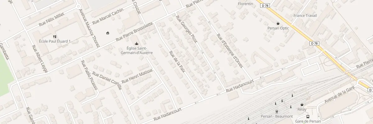 Plan du 11 Rue de la Paix à Persan