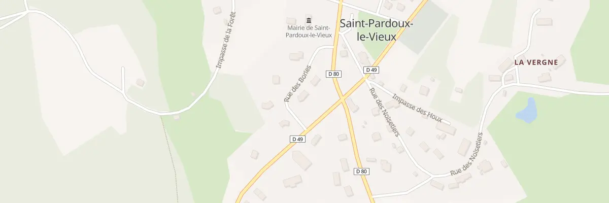 Plan du 5170 Le Bourg à Saint-Pardoux-le-Vieux