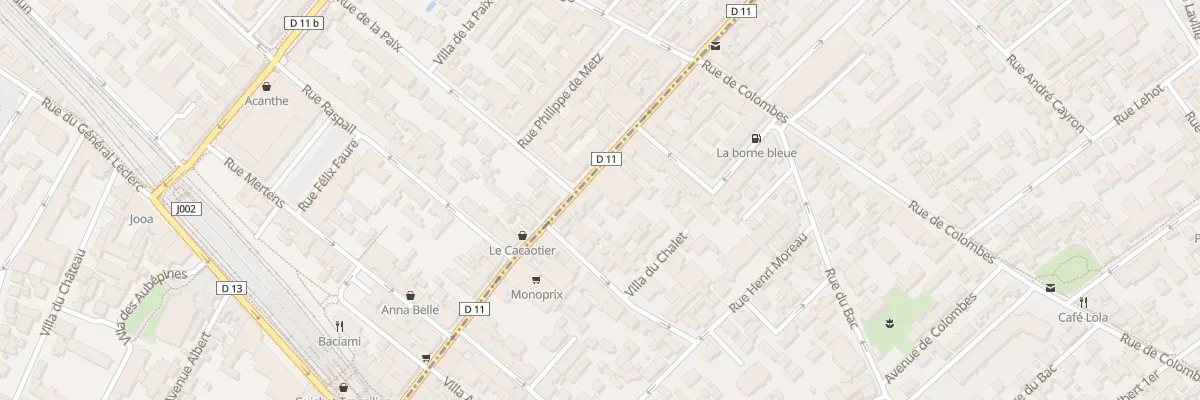Plan du 94 Rue des Bourguignons à Asnières-sur-Seine