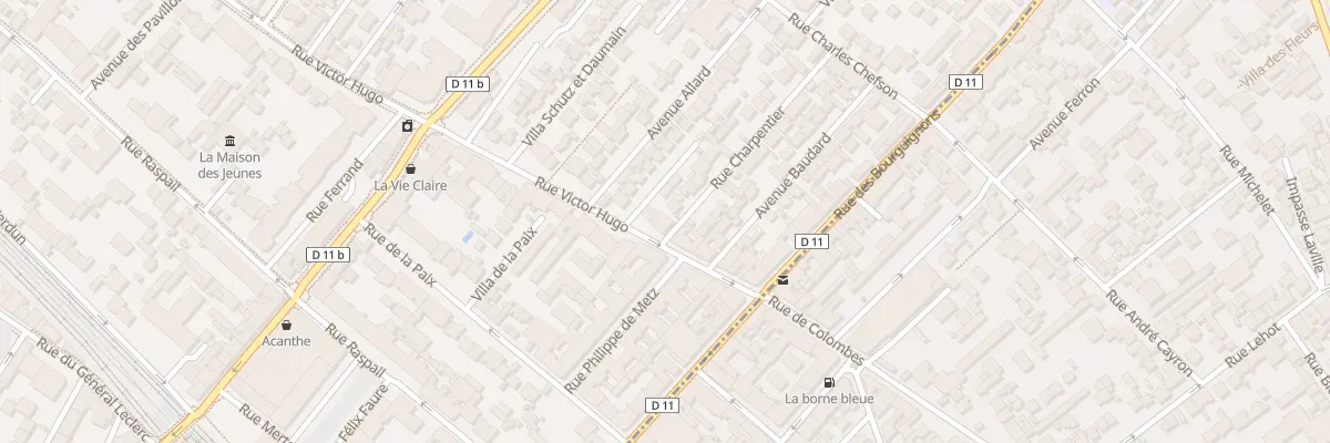 Plan du 10 Rue Victor Hugo à Bois-Colombes