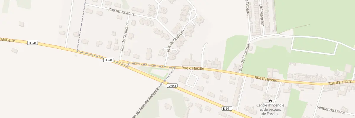 Plan du 2 Rue de Grefrath à Frévent