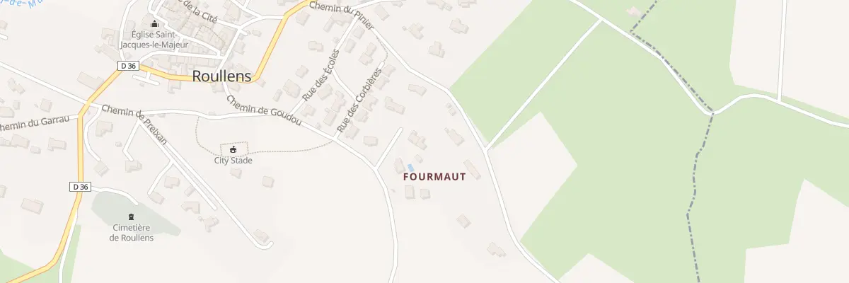 Plan du 5138 Che de Goudou à Roullens