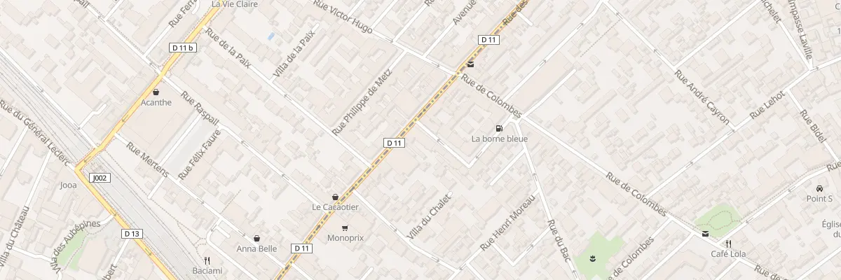 Plan du 100 Rue des Bourguignons à Asnières-sur-Seine