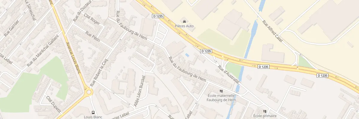 Plan du 244 Rue du Faubourg de Hem à Amiens
