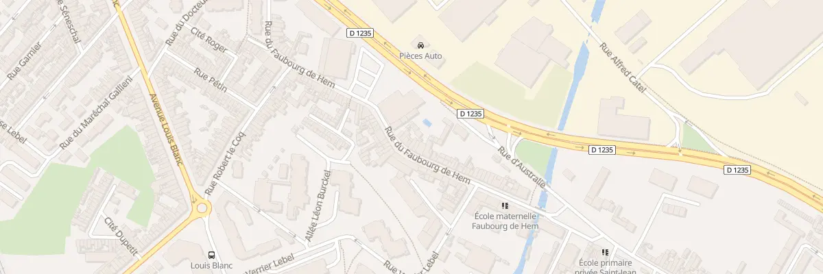 Plan du 242 Rue du Faubourg de Hem à Amiens