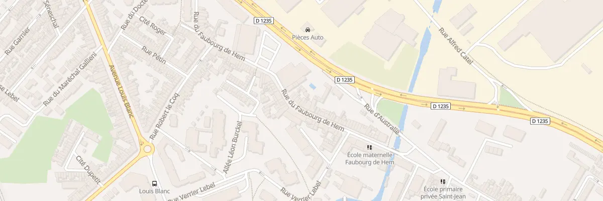 Plan du 240 Rue du Faubourg de Hem à Amiens