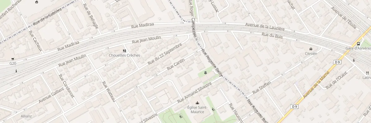 Plan du 5 Rue Cantin à Courbevoie