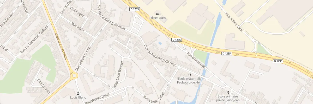 Plan du 236 Rue du Faubourg de Hem à Amiens