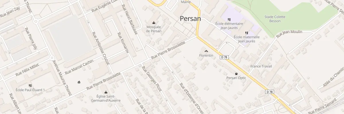 Plan du 7 Rue Pierre Brossolette à Persan
