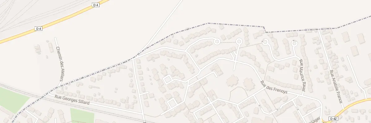 Plan du 23 Rue des Frenoys à Persan