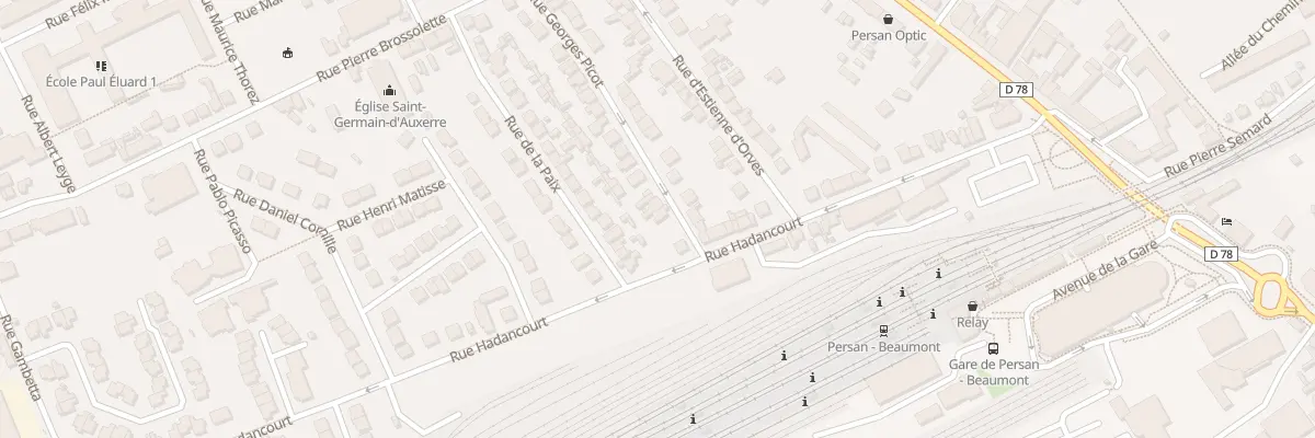 Plan du 2 Rue Georges Picot à Persan