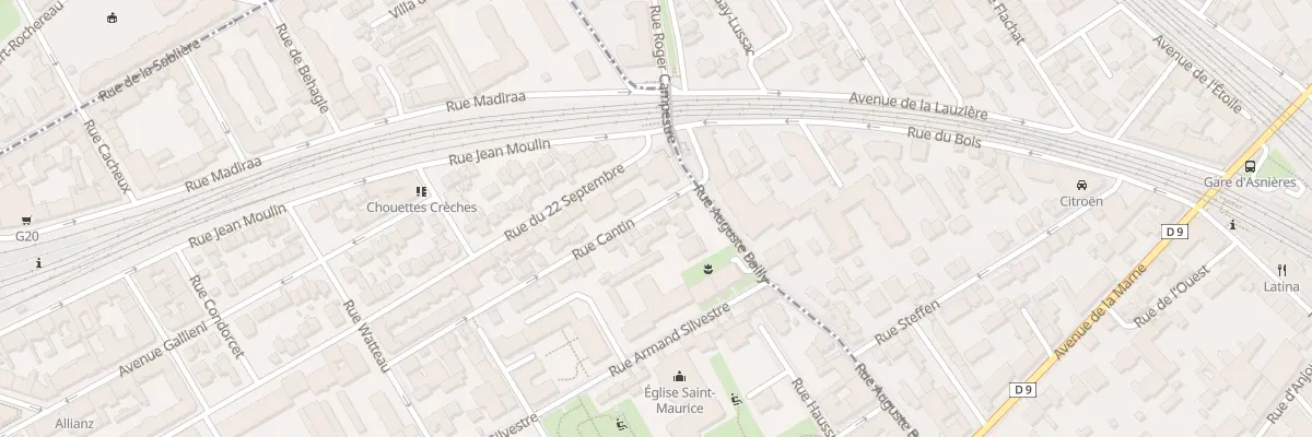 Plan du 3 Rue Cantin à Courbevoie