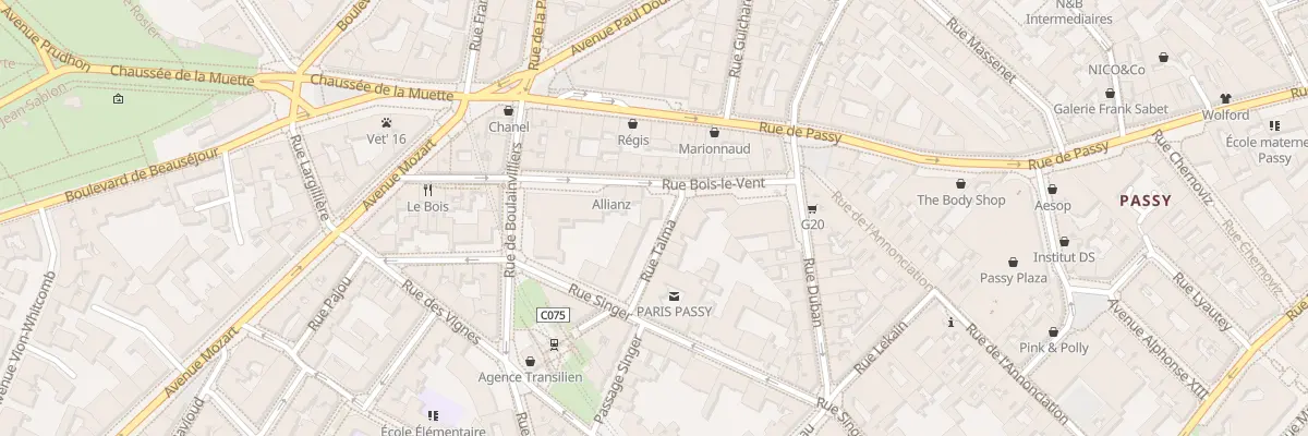 Plan du 11 Rue Bois Le Vent à Paris 16e Arrondissement