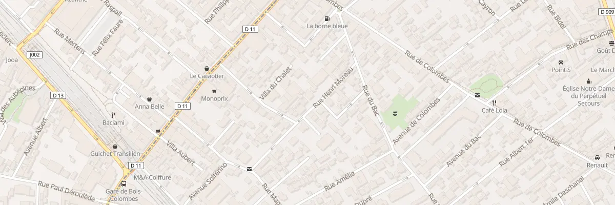 Plan du 15B Rue Henri Moreau à Asnières-sur-Seine