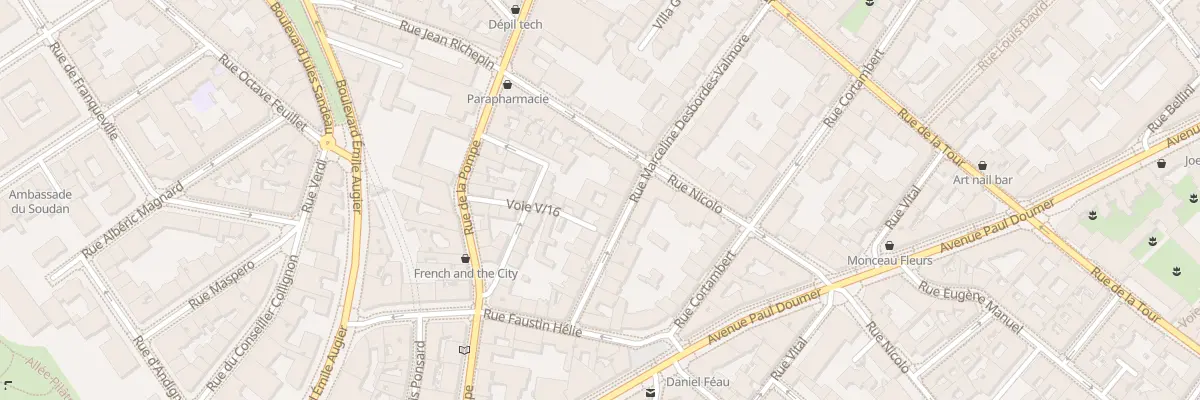 Plan du 34 Rue Marceline Desbordesvalmore à Paris 16e Arrondissement
