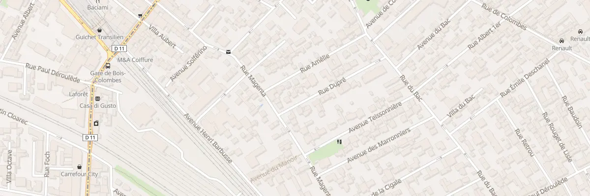 Plan du 5 Rue Dupré à Asnières-sur-Seine