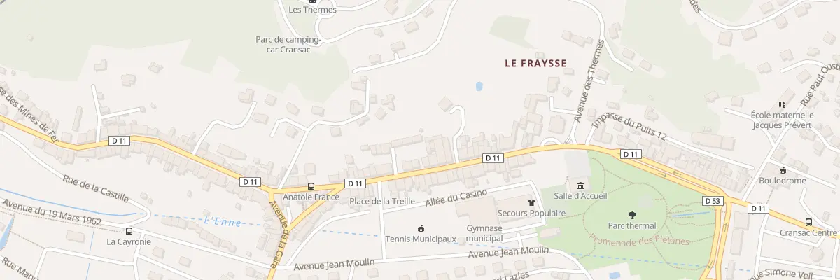 Plan du 72 Imp des Escaliers à Cransac-les-Thermes