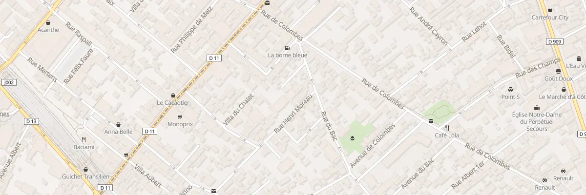 Plan du 25 Rue Henri Moreau à Asnières-sur-Seine