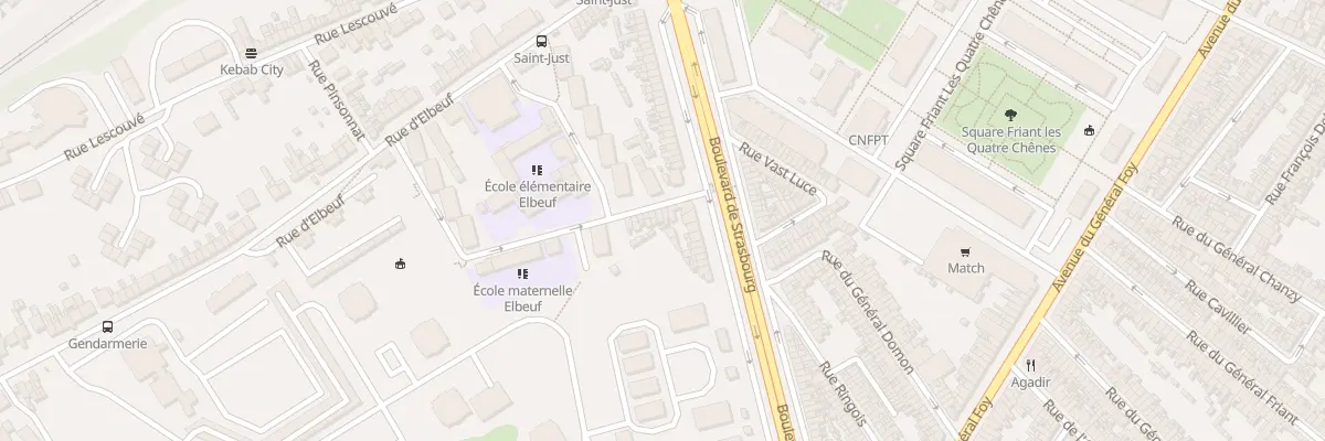 Plan du 3 Rue Dauphin-Obry à Amiens