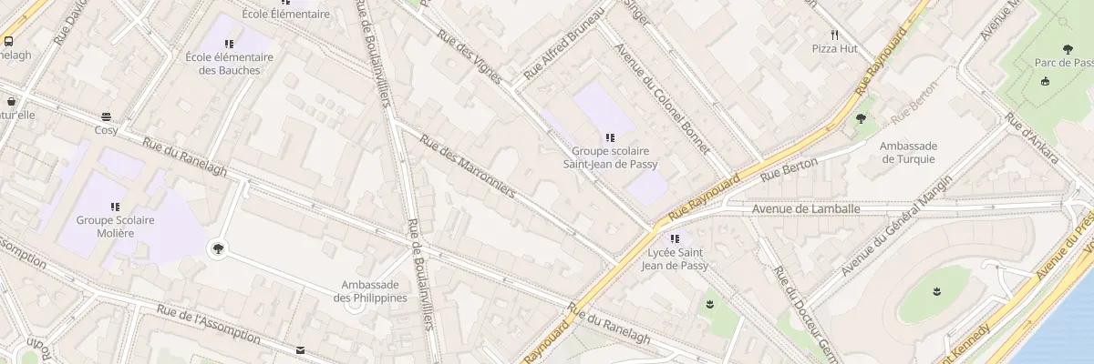 Plan du 5 Rue des Vignes à Paris 16e Arrondissement
