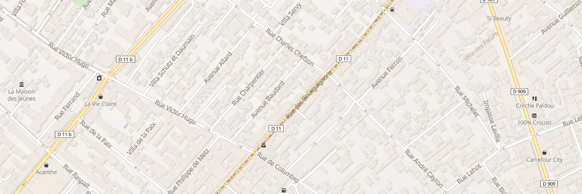 Plan du 93 Rue des Bourguignons à Bois-Colombes