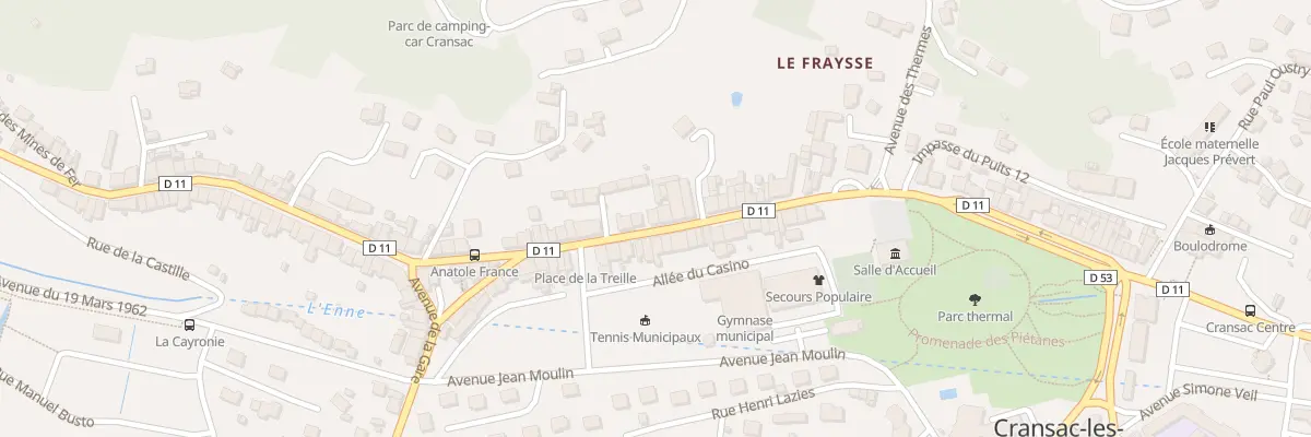 Plan du 166 Rue Anatole France à Cransac-les-Thermes