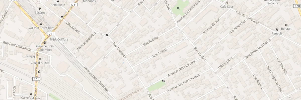Plan du 11 Rue Dupré à Asnières-sur-Seine