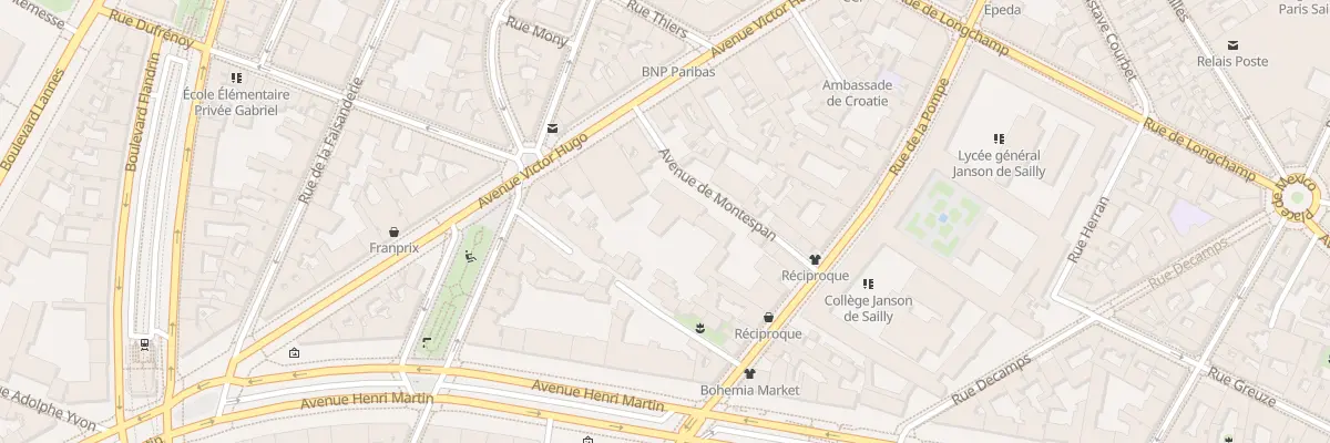 Plan du 4 Av de Montespan à Paris 16e Arrondissement