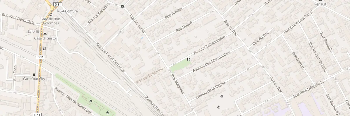 Plan du 3 Av Teissonnière à Asnières-sur-Seine